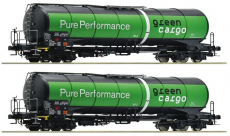 Roco 76026.B H0 2er Set Kesselwagen Zacns GREEN CARGO der SJ Ep. VI 2L= NEUHEIT