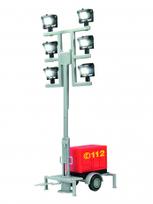 Viessmann H0 1344 Leuchtgiraffe Feuerwehr auf Anhänger mit 6 LEDs weiß