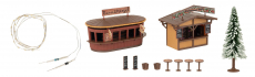 Faller 134006 H0 2 Weihnachtsmarktbuden mit beleuchtetem Weihnachtsbaum Ep. VI