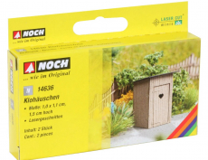 Noch N 14636 Klohäuschen 2 Stück 1,1 x 1,5 cm hoch