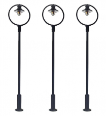 Faller H0 180105 LED-Parklaternen, Kugel-Hängeleuchte 3 Stück