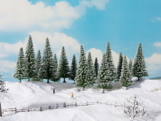 Noch H0/TT/N/Z Schneetannen 16 Stück 4-10cm hoch