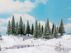 Noch H0/TT 24680 Schneetannen 8 Stück 10-14cm hoch