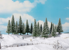 Noch H0/TT 24681 Schneetannen 16 Stück 10-14cm