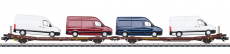 Märklin 47430 H0 Flachwagen-Paar Laads 800B beladen mit vier VW Crafter