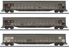Märklin 48067 H0 Schiebewandwagen-Set 3-teilig Habbins 354 der DB Cargo gealtert