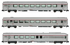 Arnold HN4441 N 3-tlg. Set TEE Reisezugwagen „Cisalpin Mailand - Paris in silberner Lackierung SNCF Ep. IV