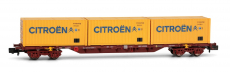 Arnold HN6652 Spur N 4-achs. Flachwagen MMC3 beladen mit 3 x 20 Container „Citroën RENFE Ep. IV