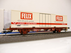 Märklin 47721 H0 Containertragwagen Lgjns FELIX braun der SJ TOP in OVP