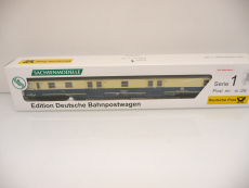 Sachsenmodelle 13570 H0 Bahnpostwagen Post mr -a /26 ozeanblau/beige DBP Epoche V TOP in OVP