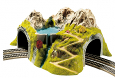 Noch 05180 H0 Ecktunnel 2-gleisig 43x41x23cm hoch R1/R2 9,3cm Durchfahrtshöhe