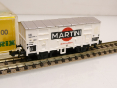 Minitrix 13281 N Gedeckter Güterwagen Typ F der FS Martini / Bianco & Rosso in OVP