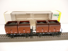 Trix 24175 H0 Kokskübeltragwagen-Set der DB braun Epoche IV TOP in OVP