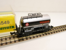 Minitrix 13549 N Kesselwagen TEXACO silber 2-achsig 23 RIV 00 DB 735 5 219-8 wie neu