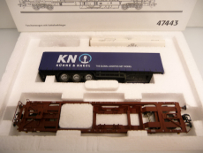Märklin 47443 H0 Taschenwagen mit Sattelanhänger Kühne & Nagel wie NEU !!