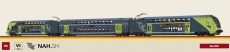 Brawa 44582 H0 TWINDEXX VARIO® Doppelstock-Triebzug NAH.SH, 3er-Set (Kiel Hbf)