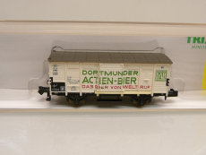 Minitrix 15433 N Bierwagen G10 Dortmunder Actien-Bier DAB der DB Epoche IV SoMo