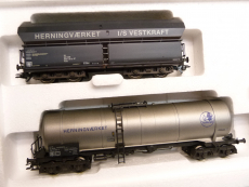 Märklin 47887 H0 2-teiliges Brennstoff-Transport Set Vestkraft Herningsværket - Gealterte Version