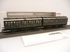 Märklin 4307 H0 Doppel-Abteilwagen B3 der DRG dunkelgrün Epoche II TOP in OVP