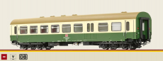 Brawa 50817 H0 Personenwagen Bdghwse534.0 der DB AG grün/beige Epoche V NEU