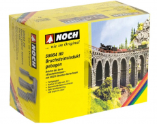 Noch 58664 H0 Bruchstein-Viadukt gebogen aus Struktur-Hartschaum