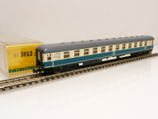 Minitrix 3132 N Schnellzugwagen Büm der DB Beige/Blau Epoche IV mit Innenbeleuchtung TOP in OVP
