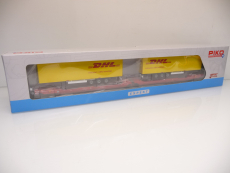 Piko 72237 H0 Taschenwagen T3000e mit 2 Aufliegern DB AG DHL Epoche VI TOP in OVP