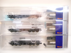 Roco 76158 H0 Schwerlastwagen-Set 3-teilig mit Heißbrammenhauben der DB Epoche IV TOP in OVP