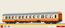Brawa 51142 H0 Reisezugwagen Bmhe orange/beige der DR Epoche IV NEU