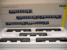 Trix 23373 H0 Schnellzugwagen-Set Blauer Enzian der DB blau Epoche III TOP in OVP