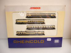 Arnold 0144 N Personenwagen-Set Rheingold 4-teilig blau/beige Epoche III TOP in OVP