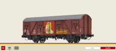 BRAWA 51351 H0 Gedeckter Güterwagen Glmhs50 „Löwensenf“ der DB - NEU