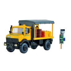 Kibri 10770 H0 Bausatz UNIMOG Abschmierfahrzeug Gleisbau mit LED