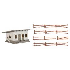 Vollmer 47709 Spur N Stall mit Zaun