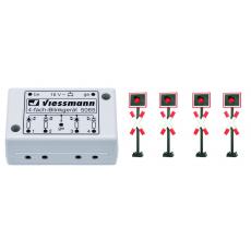 Viessmann 5800 N Andreaskreuze 4 Stück mit Blinkelektronik