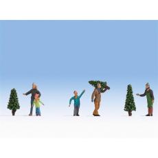Noch H0 15927 Christbaumverkauf 6-teilig