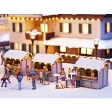 Noch 65610 H0 Kombi-Set Auf dem Weihnachtsmarkt - Laser Cut