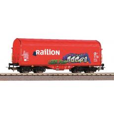 58981 Schiebeplanenwagen Railion der NS mit Graffiti und Coil Epoche V - Piko H0