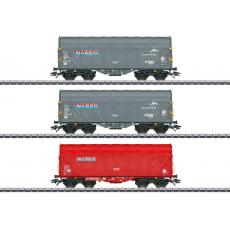 Märklin H0 47224 Schiebeplanenwagen-Set Shimmns NACCO Ep. VI