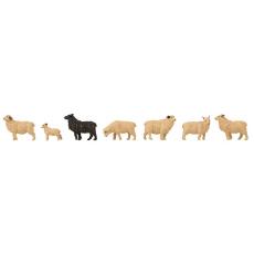 Sheep figure set with mini sound effect Faller H0 180236