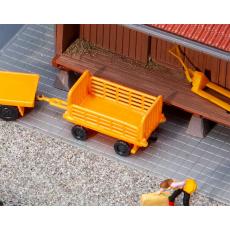 180991 Zwei Bahnsteigwagen in orange - Faller H0