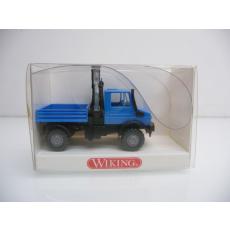 Wiking H0 647 02 27 Unimog U 1850 with loading crane in blue As new in original packaging