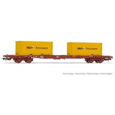 HJ6194 Containertragwagen S68 mit 2x20 Container P&O Ferrymasters SNCF Ep. IV Jouef H0