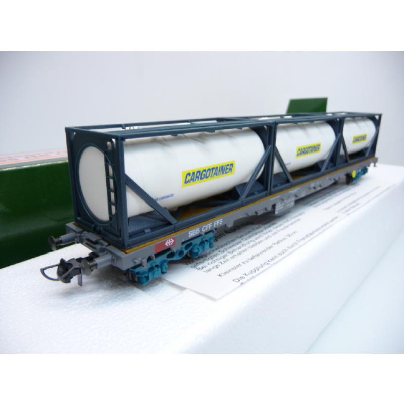 HAG H0 396 Tankcontainer der SBB 20 CARGOTAINER 454 0 003-4 mit AC Radsätzen