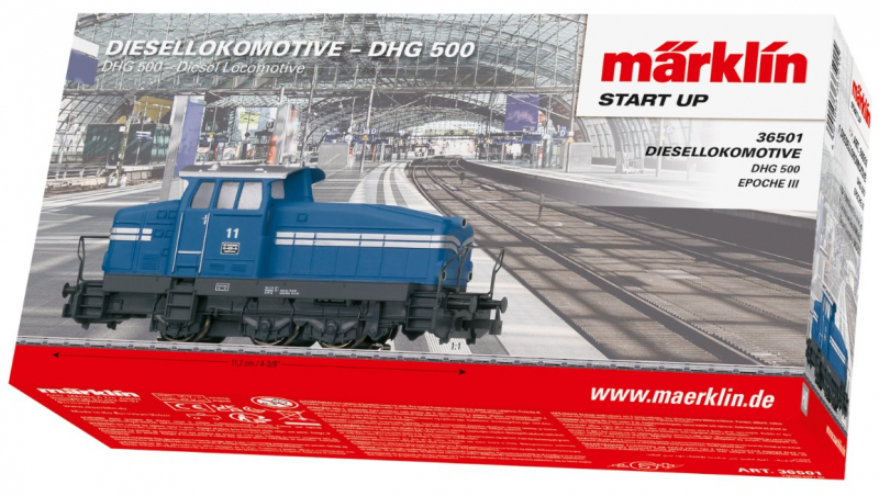 Märklin 36501 Start up - H0 Diesellokomotive DHG 500 blau DIGITAL