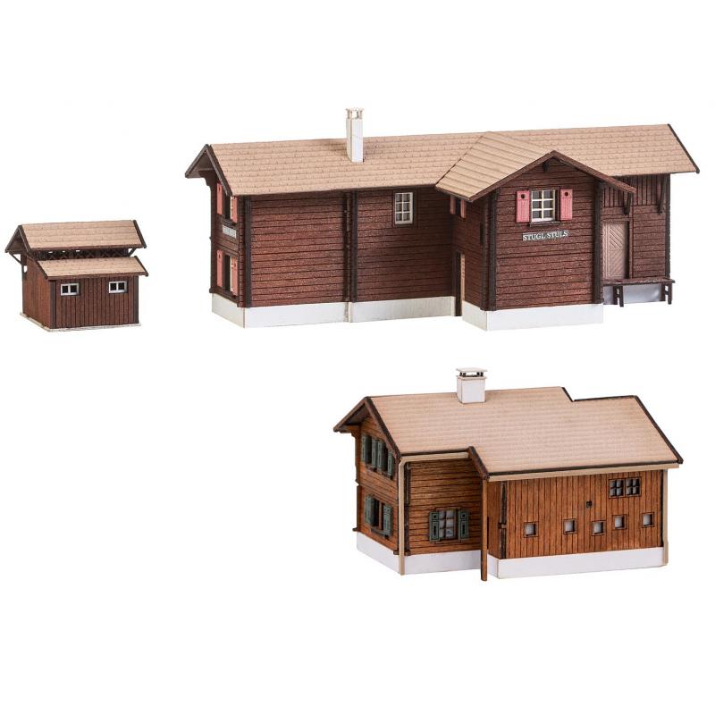 Faller 212124 N Bahnhof-Set STUGL STULS - edles Lasercut Modell