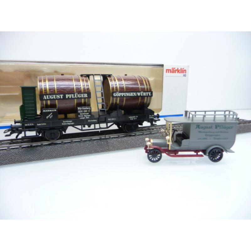 Märklin 84791 H0 Museumswagen 1991 AUGUST PFLÜGER mit Transporter