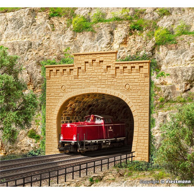 Vollmer 47813 N Tunnelportal mit Aufsatz zweigleisig 2 Stück