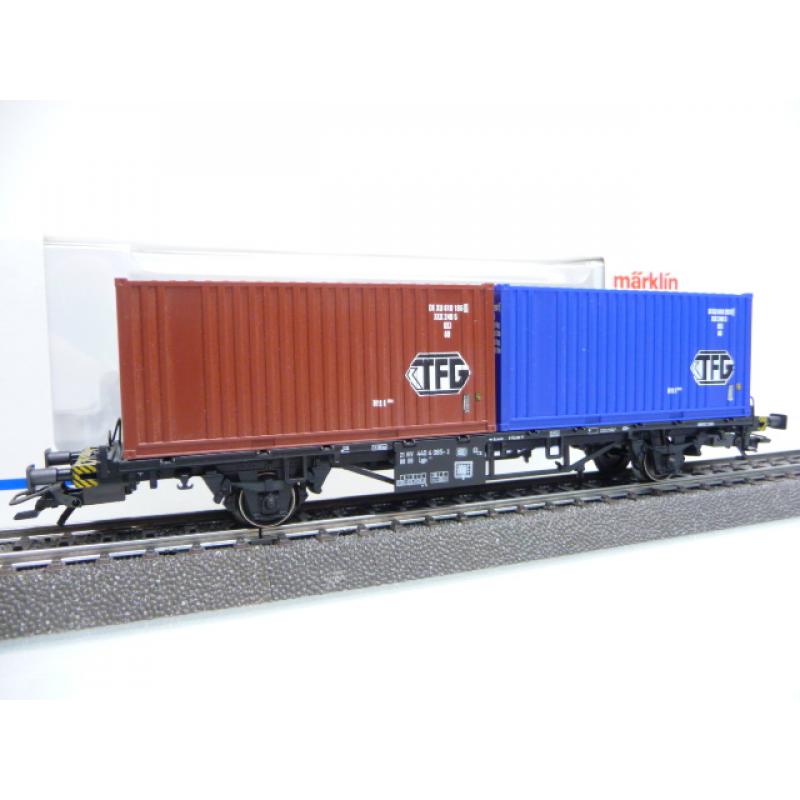 Piko Containertragwagen H0 - DSB Epoche IV Mit 3 Containern