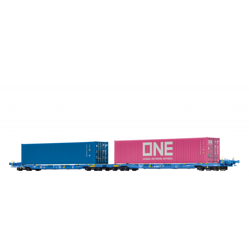 Brawa 48107 H0 Containerwagen SFFGGMRRSS36 der VTG mit 40 FT-Container ONE